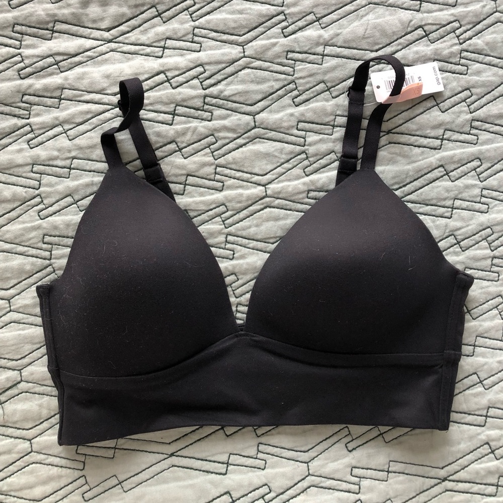NWT Live In Pretty Bralette GAP Body  XS Black